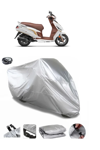Hero Dash 125 Su  Geçirmez Motosiket Brandası Arka Çanta Uyumlu ürün görseli 1