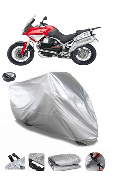 Moto Guzzi Stelvio 1200 4V Su  Geçirmez Motosiket Brandası Arka Çanta Uyumlu ürün görseli 1