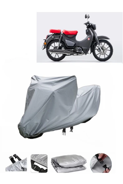 Honda C125  Super Cub Gri Motosiklet Brandası ARKA ÇANTA UYUMLU DEĞİLDİR ürün görseli 1