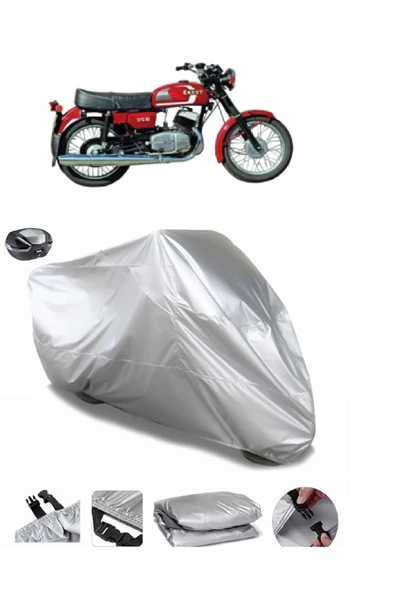 Jawa CZ 350 Su  Geçirmez Motosiket Brandası Arka Çanta Uyumlu ürün görseli 1