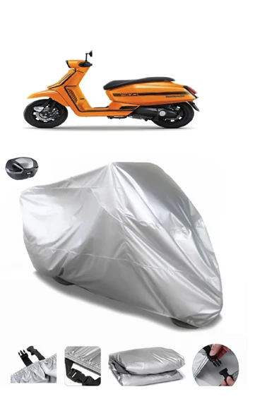 Lambretta X300 Su  Geçirmez Motosiket Brandası Arka Çanta Uyumlu ürün görseli 1