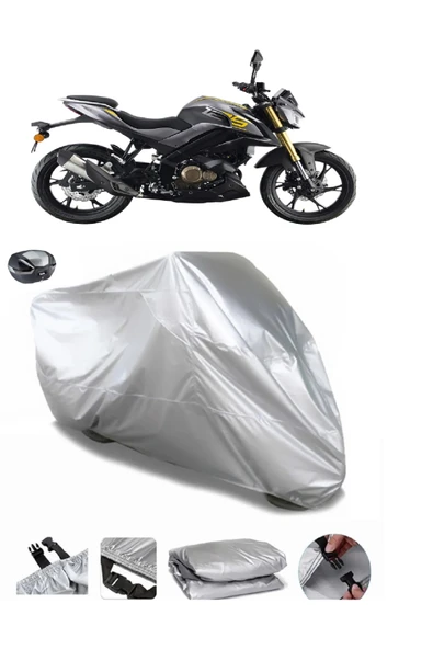 QJ SRK 125 S Su  Geçirmez Motosiket Brandası Arka Çanta Uyumlu ürün görseli 1