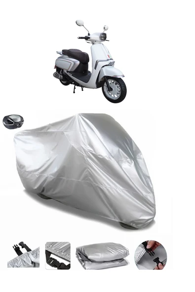 Motolux Macchiato 50 Su  Geçirmez Motosiket Brandası Arka Çanta Uyumlu ürün görseli 1