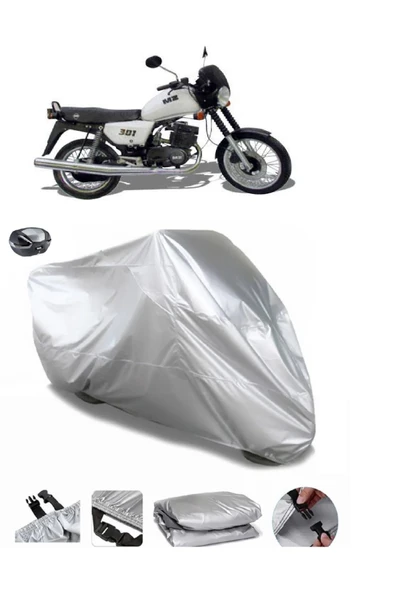 MZ ETZ 301 Su  Geçirmez Motosiket Brandası Arka Çanta Uyumlu ürün görseli 1