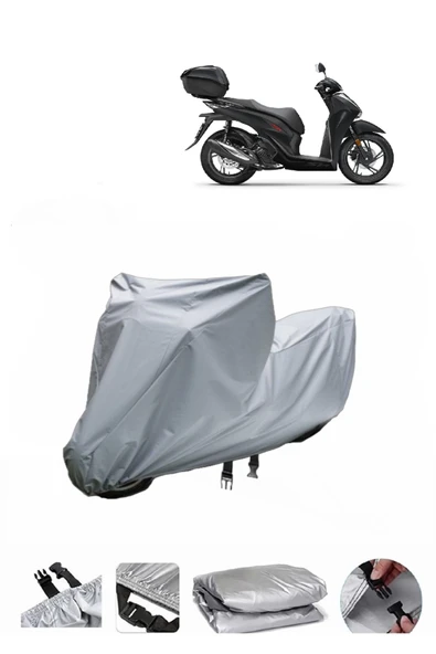 Honda SH 150  Gri Motosiklet Brandası ARKA ÇANTA UYUMLU DEĞİLDİR ürün görseli 1