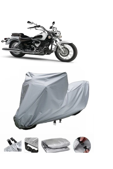 Yamaha XVS 1300 A  Gri Motosiklet Brandası ARKA ÇANTA UYUMLU DEĞİLDİR ürün görseli 1