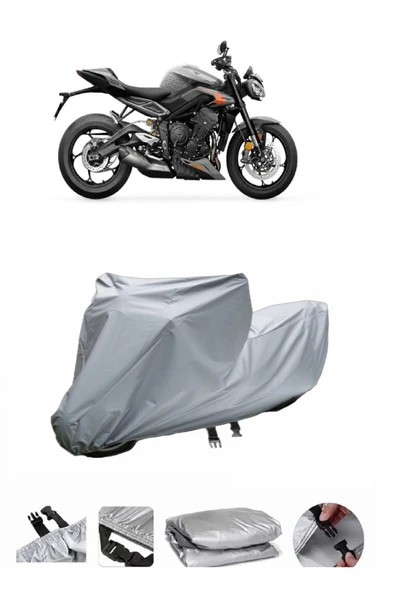 Triumph Street Triple R  Gri Motosiklet Brandası ARKA ÇANTA UYUMLU DEĞİLDİR ürün görseli 1