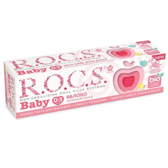 ROCS Baby 0-3 Yaş Elma Püresi 35 ml Yutulabilir Diş Macunu ürün görseli 1