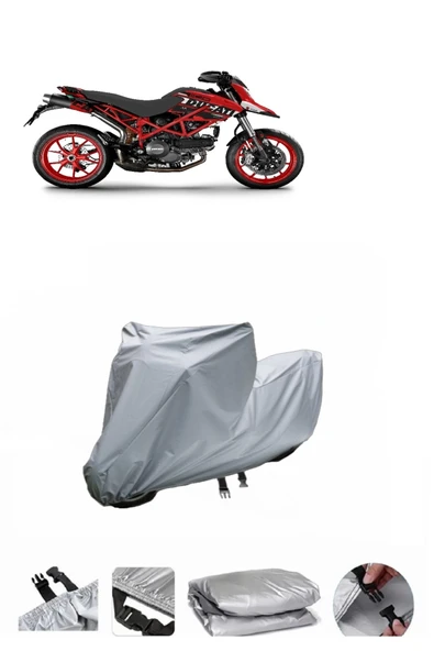 Ducati Hypermotard 1100 Evo SP  Gri Motosiklet Brandası ARKA ÇANTA UYUMLU DEĞİLDİR ürün görseli 1