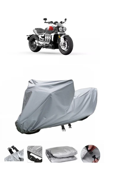 Triumph Rocket  Gri Motosiklet Brandası ARKA ÇANTA UYUMLU DEĞİLDİR ürün görseli 1