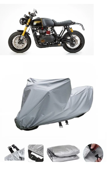 Triumph Thruxton 900  Gri Motosiklet Brandası ARKA ÇANTA UYUMLU DEĞİLDİR ürün görseli 1