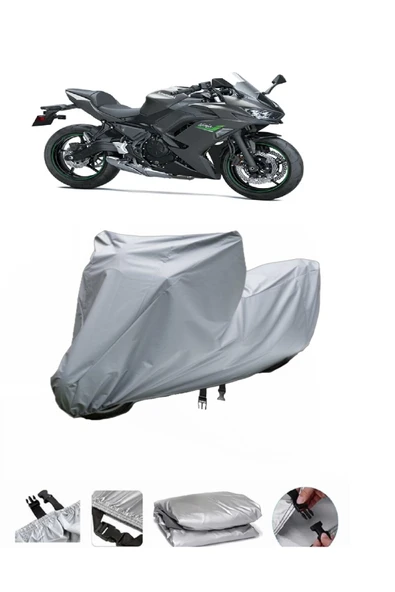 Kawasaki Ninja 650  Gri Motosiklet Brandası ARKA ÇANTA UYUMLU DEĞİLDİR ürün görseli 1