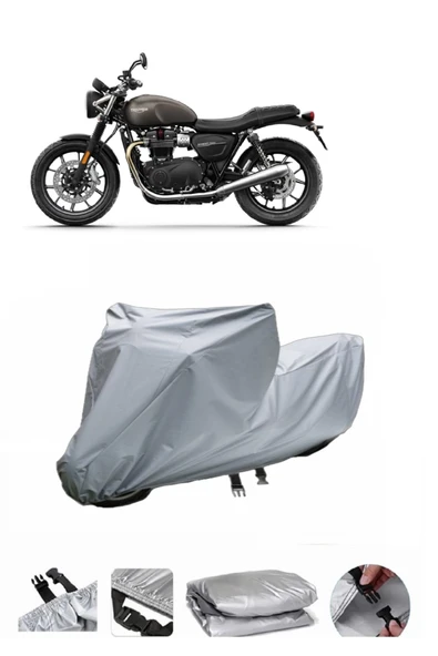 Triumph Street Twin  Gri Motosiklet Brandası ARKA ÇANTA UYUMLU DEĞİLDİR ürün görseli 1