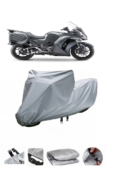Kawasaki GTR 1400  Gri Motosiklet Brandası ARKA ÇANTA UYUMLU DEĞİLDİR ürün görseli 1