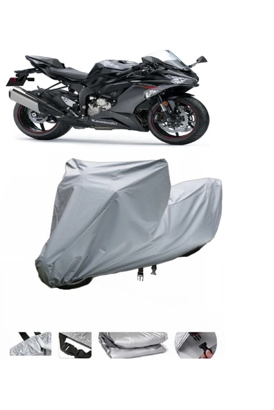 Kawasaki Ninja ZX-6R  Gri Motosiklet Brandası ARKA ÇANTA UYUMLU DEĞİLDİR ürün görseli 1