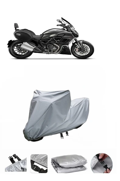 Ducati Diavel Strada  Gri Motosiklet Brandası ARKA ÇANTA UYUMLU DEĞİLDİR ürün görseli 1