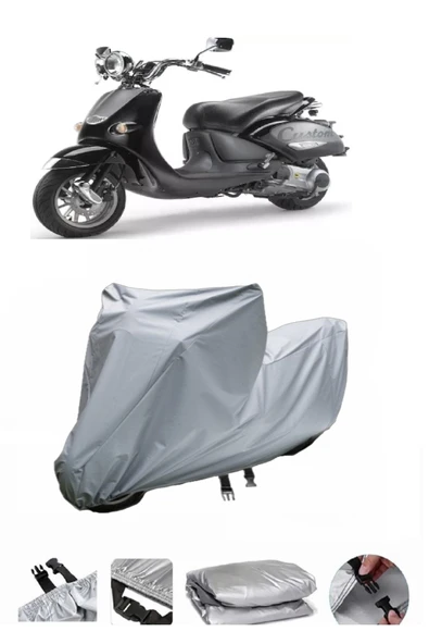 Aprilia Mojito 125 Custom  Gri Motosiklet Brandası ARKA ÇANTA UYUMLU DEĞİLDİR ürün görseli 1