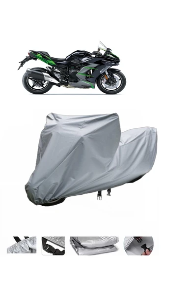 Kawasaki Ninja H2 SX  Gri Motosiklet Brandası ARKA ÇANTA UYUMLU DEĞİLDİR ürün görseli 1