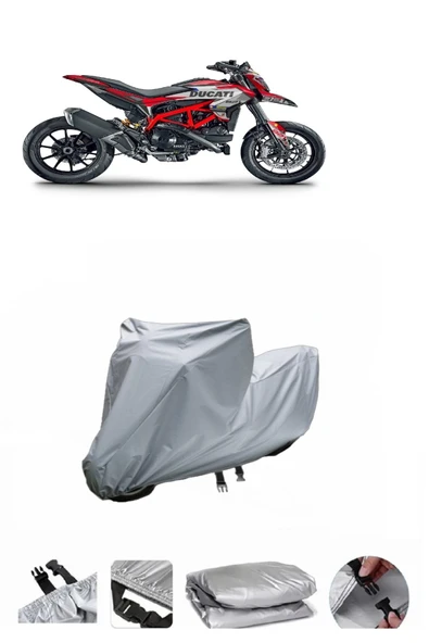 Ducati Hypermotard 796  Gri Motosiklet Brandası ARKA ÇANTA UYUMLU DEĞİLDİR ürün görseli 1
