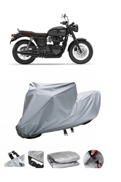Triumph Bonneville T120  Gri Motosiklet Brandası ARKA ÇANTA UYUMLU DEĞİLDİR ürün görseli 1