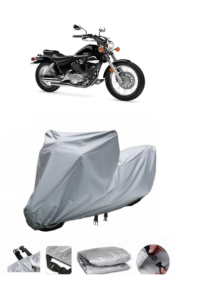 Yamaha Virago XV 535  Gri Motosiklet Brandası ARKA ÇANTA UYUMLU DEĞİLDİR ürün görseli 1