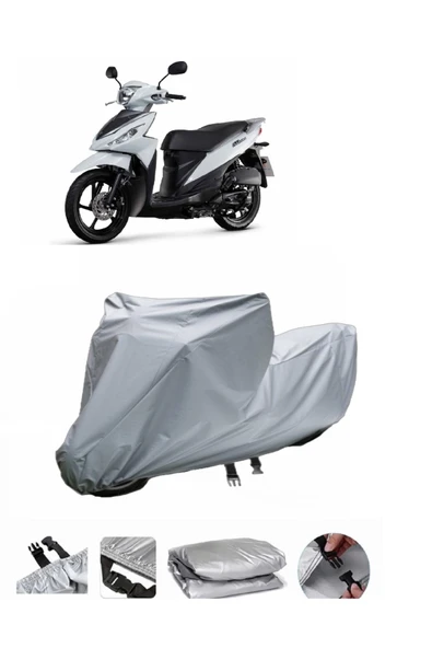 Suzuki Address 110  Gri Motosiklet Brandası ARKA ÇANTA UYUMLU DEĞİLDİR ürün görseli 1