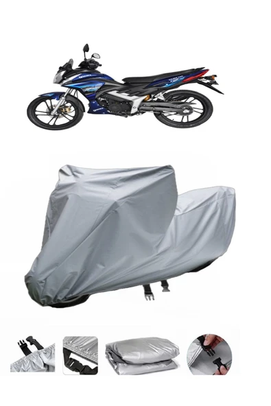 Yuki Yıldız 100  Gri Motosiklet Brandası ARKA ÇANTA UYUMLU DEĞİLDİR ürün görseli 1