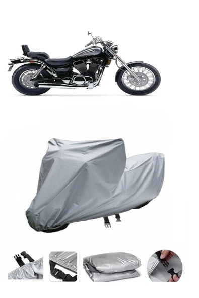 Suzuki VL 1400 Intruder  Gri Motosiklet Brandası ARKA ÇANTA UYUMLU DEĞİLDİR ürün görseli 1