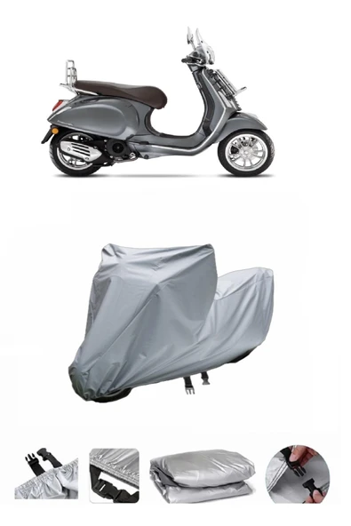 Vespa Primavera 150 Touring  Gri Motosiklet Brandası ARKA ÇANTA UYUMLU DEĞİLDİR ürün görseli 1