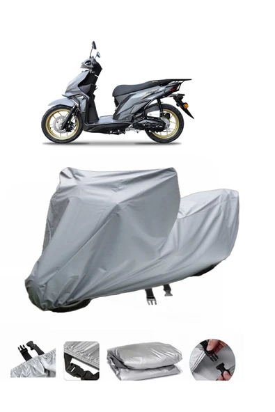 Yuki Route 110  Gri Motosiklet Brandası ARKA ÇANTA UYUMLU DEĞİLDİR ürün görseli 1