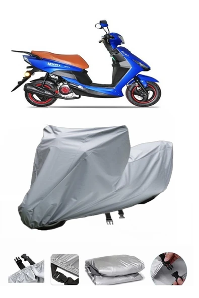 Yuki Casper S 50  Gri Motosiklet Brandası ARKA ÇANTA UYUMLU DEĞİLDİR ürün görseli 1