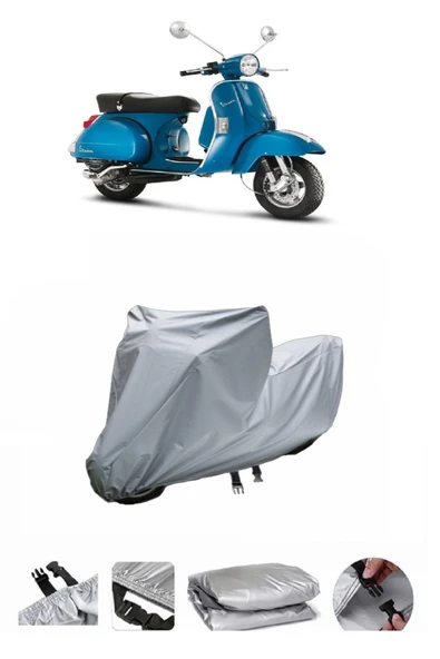 Vespa PX 200  Gri Motosiklet Brandası ARKA ÇANTA UYUMLU DEĞİLDİR ürün görseli 1