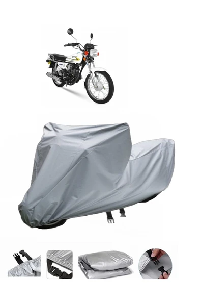 Yuki YK125 Rex  Gri Motosiklet Brandası ARKA ÇANTA UYUMLU DEĞİLDİR ürün görseli 1