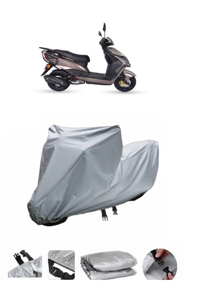 Arora Quantum 50  Gri Motosiklet Brandası ARKA ÇANTA UYUMLU DEĞİLDİR ürün görseli 1