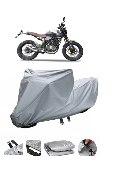 Yuki ZY125-15A Scrambler  Gri Motosiklet Brandası ARKA ÇANTA UYUMLU DEĞİLDİR ürün görseli 1