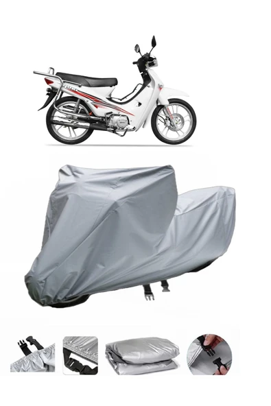 Yuki YK-100-7A Gusto  Gri Motosiklet Brandası ARKA ÇANTA UYUMLU DEĞİLDİR ürün görseli 1