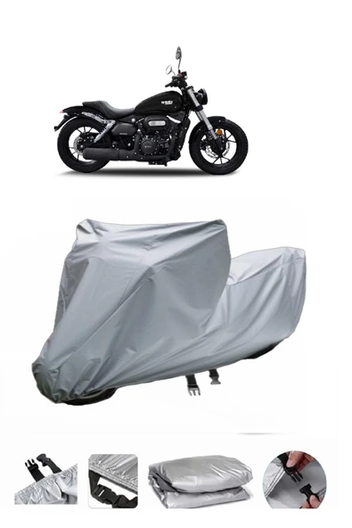 Yuki Funrider 125  Gri Motosiklet Brandası ARKA ÇANTA UYUMLU DEĞİLDİR ürün görseli 1