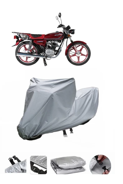 Arora AR 100-8 Klasik Çelik  Gri Motosiklet Brandası ARKA ÇANTA UYUMLU DEĞİLDİR ürün görseli 1