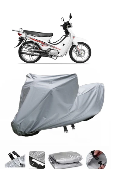 Yuki Gusto 50  Gri Motosiklet Brandası ARKA ÇANTA UYUMLU DEĞİLDİR ürün görseli 1