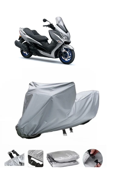Suzuki Burgman AN 400  Gri Motosiklet Brandası ARKA ÇANTA UYUMLU DEĞİLDİR ürün görseli 1