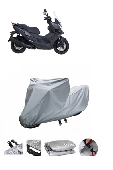 Kymco Dink R 150  Gri Motosiklet Brandası ARKA ÇANTA UYUMLU DEĞİLDİR ürün görseli 1