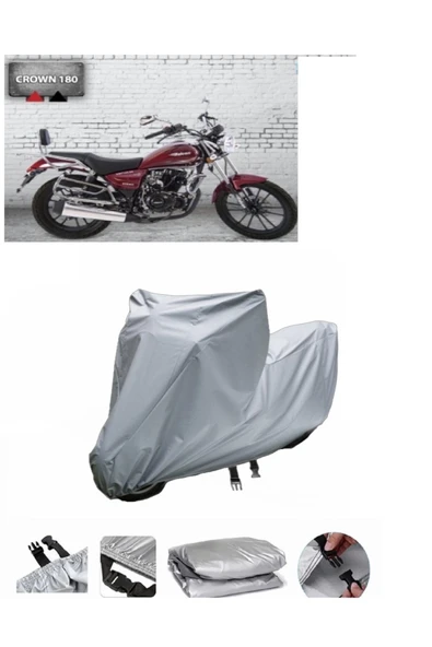 Falcon Crown 150  Gri Motosiklet Brandası ARKA ÇANTA UYUMLU DEĞİLDİR ürün görseli 1