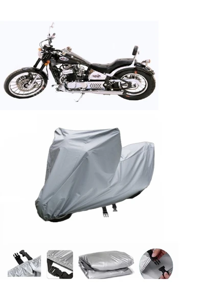 Asya Ghost 350  Gri Motosiklet Brandası ARKA ÇANTA UYUMLU DEĞİLDİR ürün görseli 1