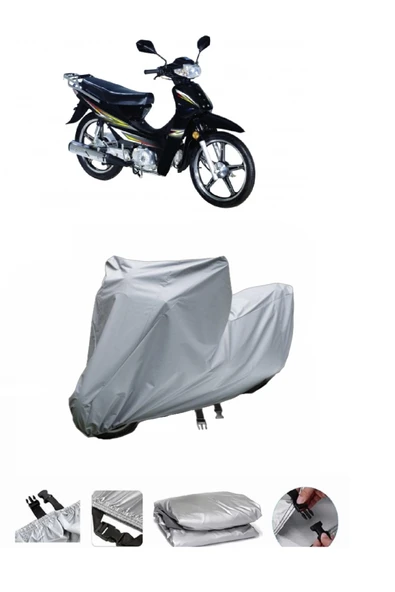 Bisan Motocup 100  Gri Motosiklet Brandası ARKA ÇANTA UYUMLU DEĞİLDİR ürün görseli 1