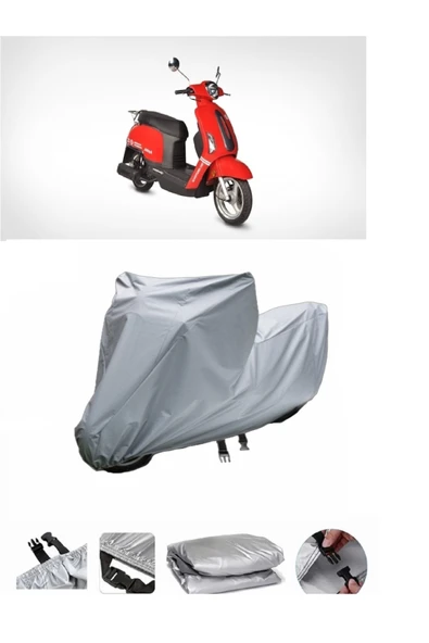 Asya Scooturk-100  Gri Motosiklet Brandası ARKA ÇANTA UYUMLU DEĞİLDİR ürün görseli 1