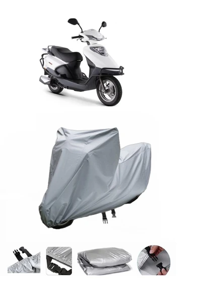 Kuba Valentino 50  Gri Motosiklet Brandası ARKA ÇANTA UYUMLU DEĞİLDİR ürün görseli 1