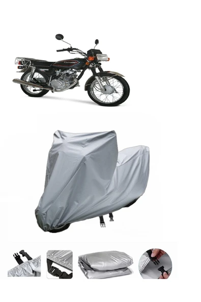 Kanuni Breton 125  Gri Motosiklet Brandası ARKA ÇANTA UYUMLU DEĞİLDİR ürün görseli 1