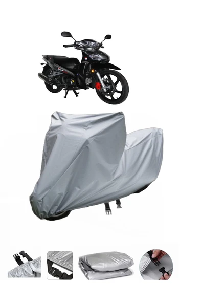 Stmax Mega 100  Gri Motosiklet Brandası ARKA ÇANTA UYUMLU DEĞİLDİR ürün görseli 1