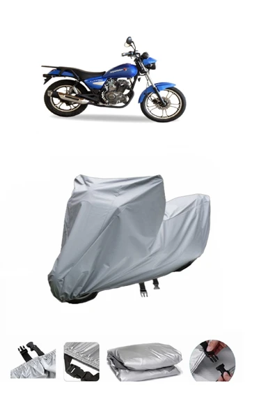 Asya Elegant 150  Gri Motosiklet Brandası ARKA ÇANTA UYUMLU DEĞİLDİR ürün görseli 1