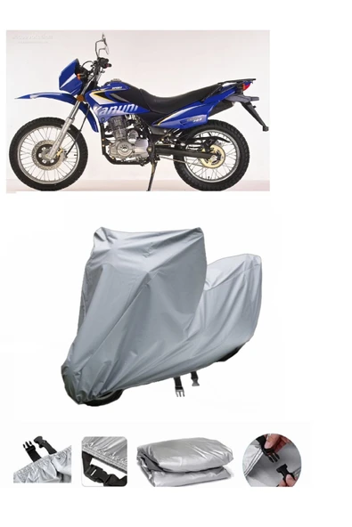 Kanuni Enduro 200  Gri Motosiklet Brandası ARKA ÇANTA UYUMLU DEĞİLDİR ürün görseli 1